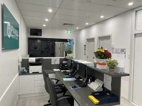 Pioneer Health Centre admin and reception area